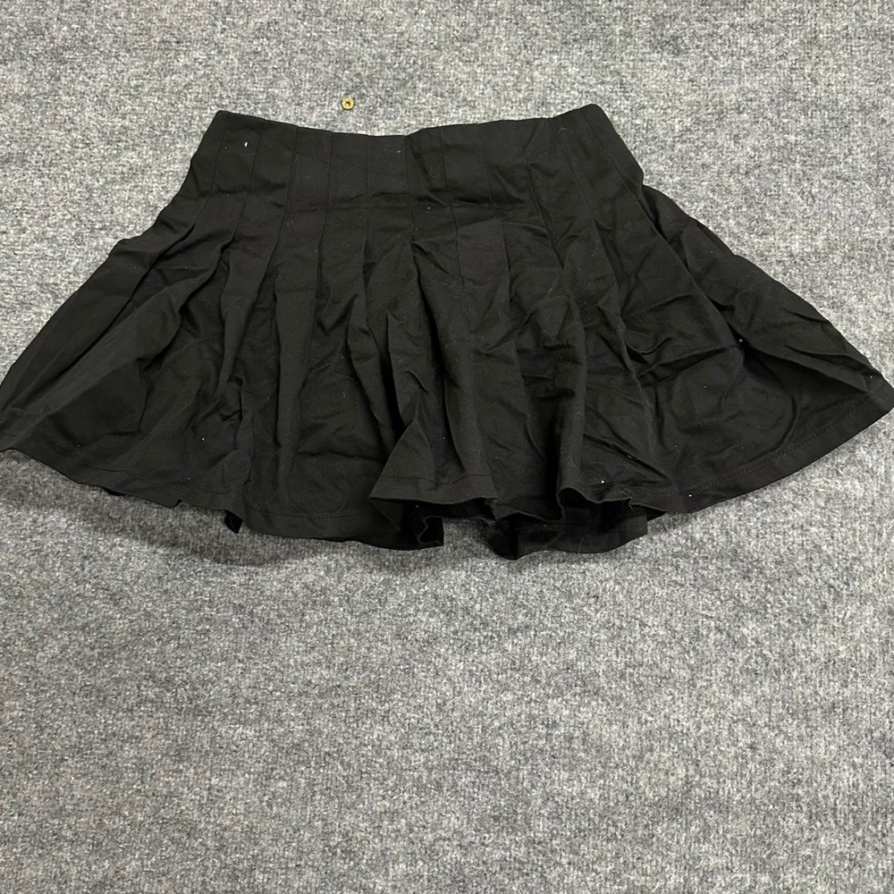 J. Gali Skirt Womens Size S Black Pleated Mini Cotton Blend Preppy Flared GZ607M